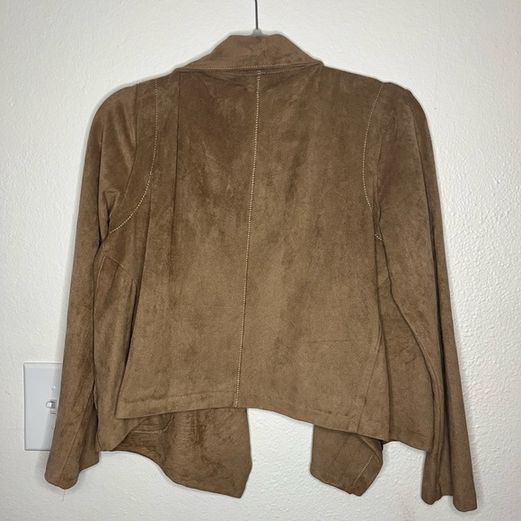 Lysse Tan Faux Suede Asymmetrical Zip Jacket – Size M - Picture 3 of 5
